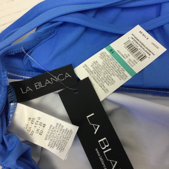 La Blanca Halter Swimsuit, Size 16 - Picture 8 of 9